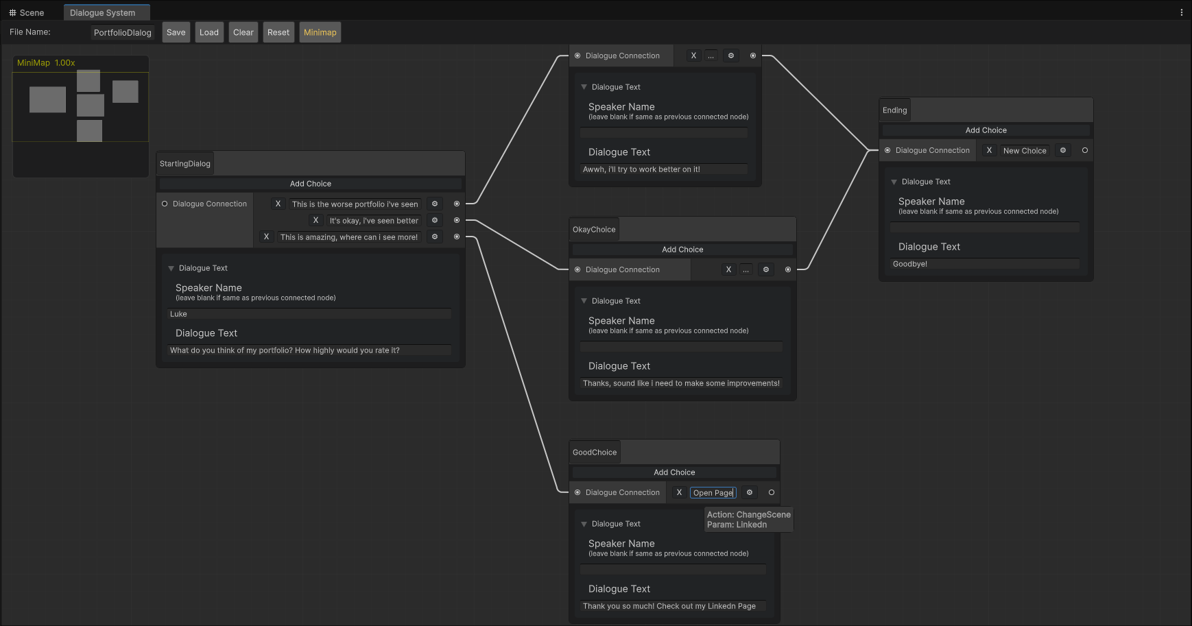 Node-Based Dialogue System preview